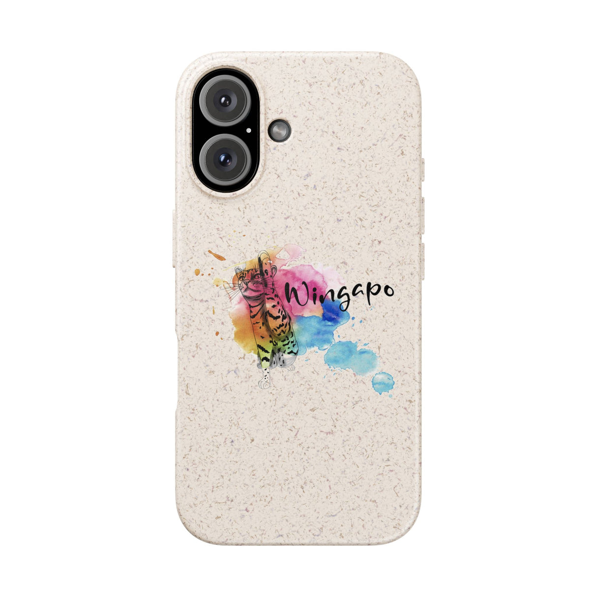 Phone Case - Wingapo Watercolor Design featuring Flounder the Purrmaid by Nina