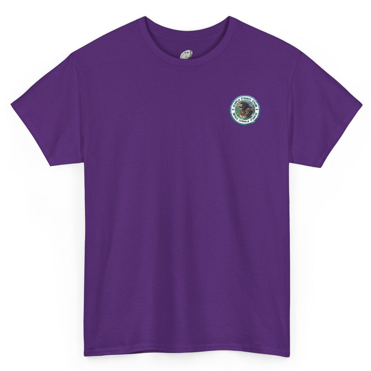 Salty Paws Club Tee - Flounder the Purrmaid & Life‑Vest Mouse Toy Shirt, shown in Purple