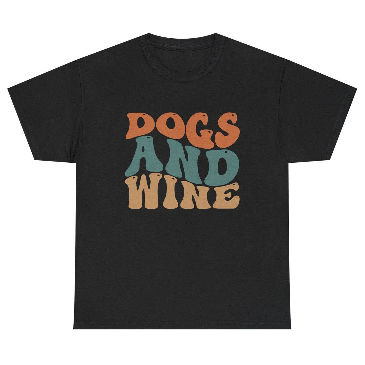 Dogs and Wine cotton tee in black
