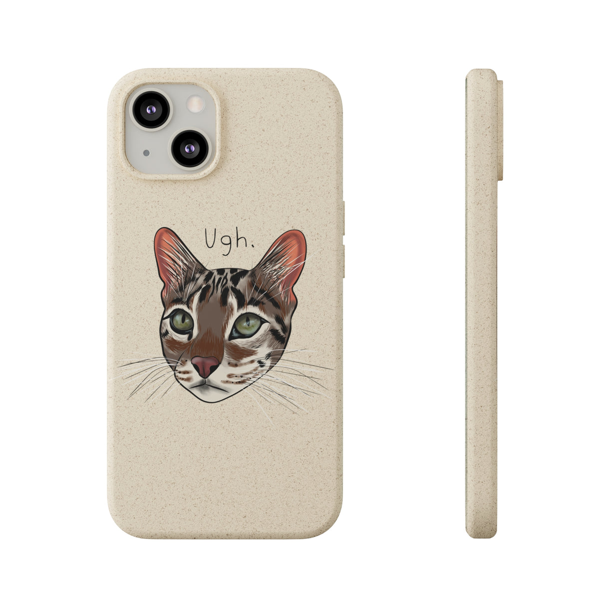 Flounder Cat UGH Biodegradable Phone Case – Eco-Friendly Protection with Personality