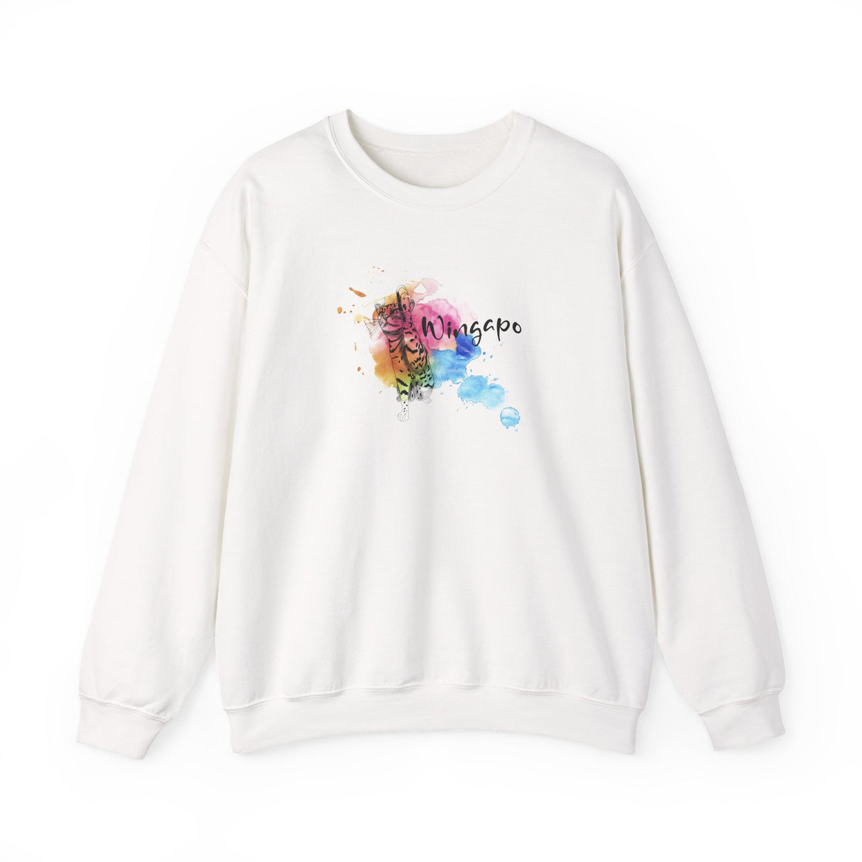Crewneck Sweatshirt - Wingapo Watercolor Design featuring Flounder the Purrmaid
