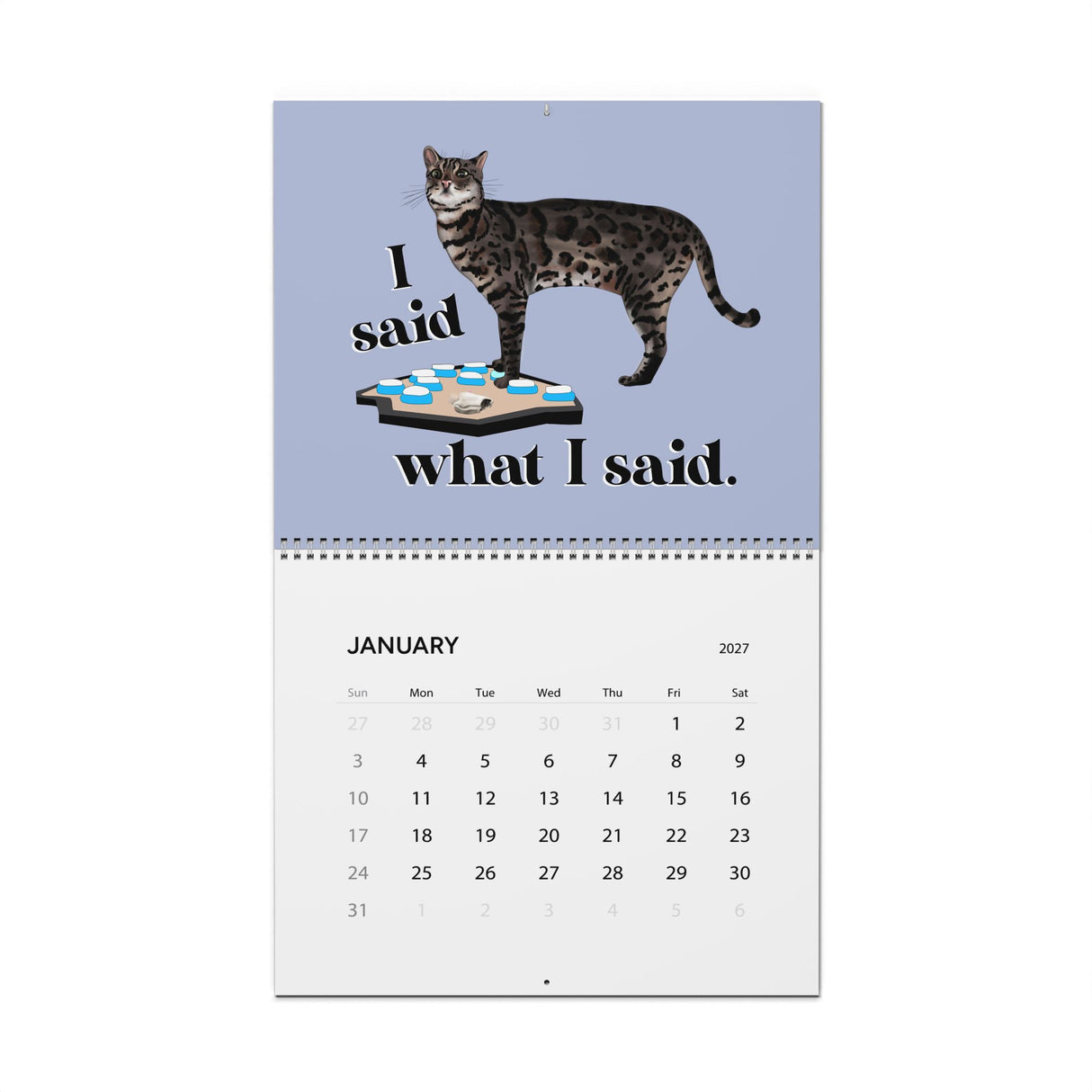 FlounderLand Wall Calendar 2027 — "I Said What I Said"