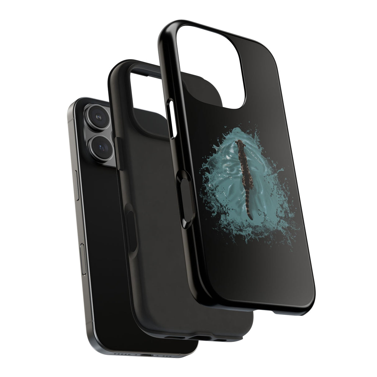 Fish at Heart Flounder Purrmaid Phone Case — Hand-Drawn Nautical Cat Design