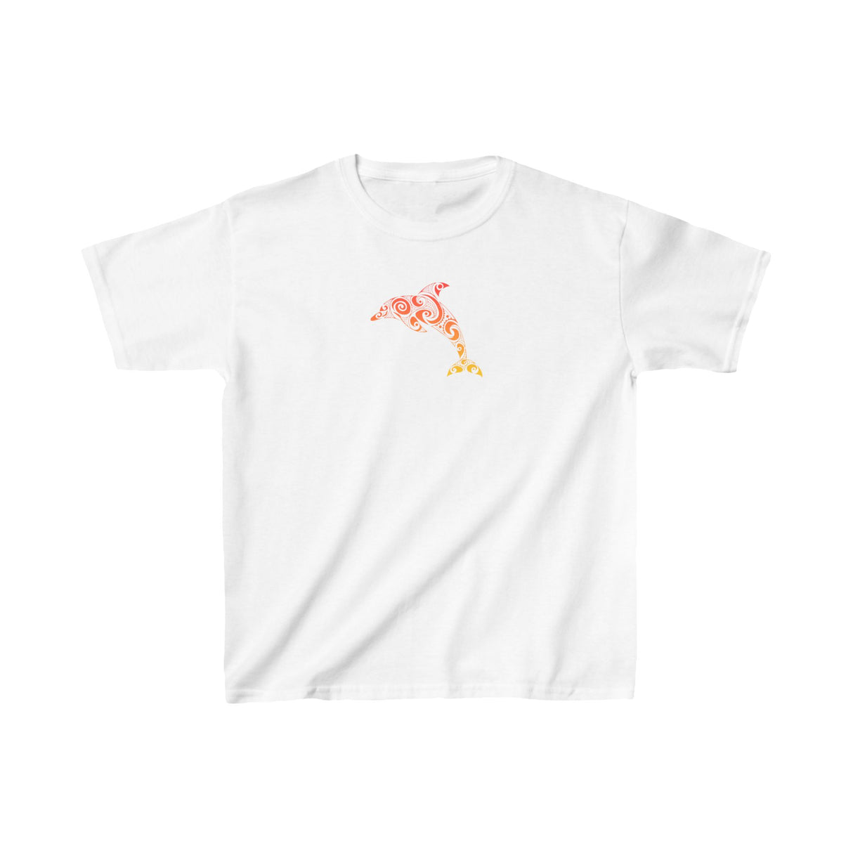 Kids Tee with Tribal Dolphin Design - Youth Shirt