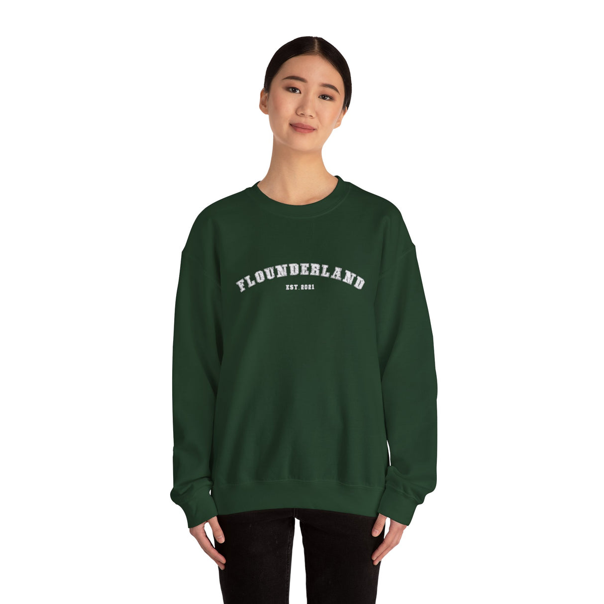 FlounderLand Collegiate Crewneck Sweatshirt — "EST. 2021"