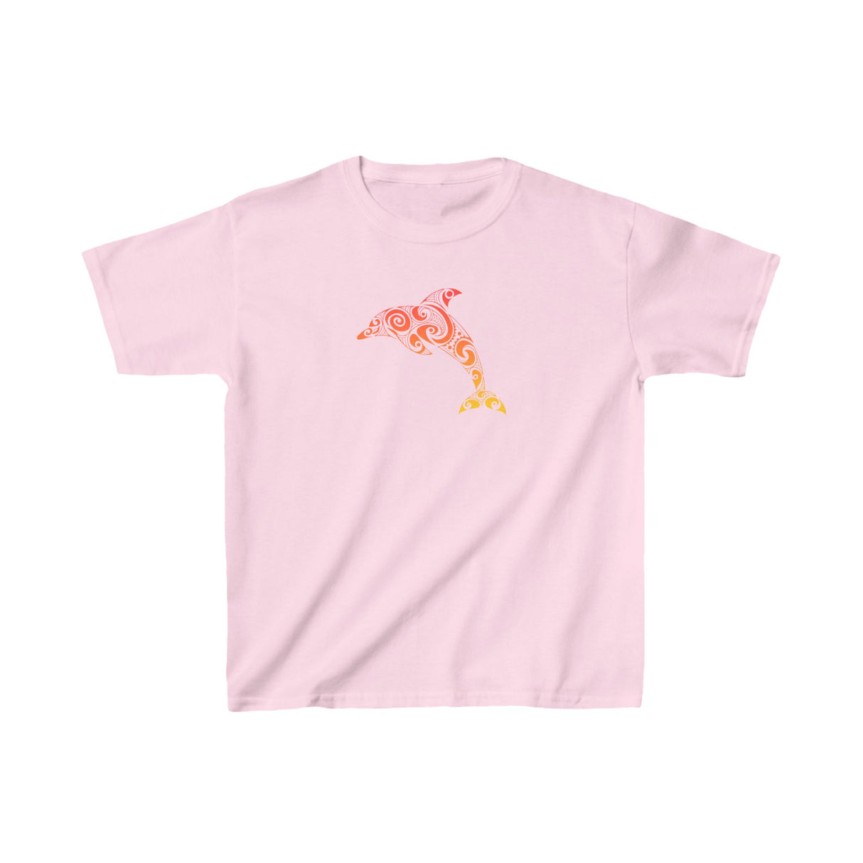 Kids Tee with Tribal Dolphin Design - Youth Shirt