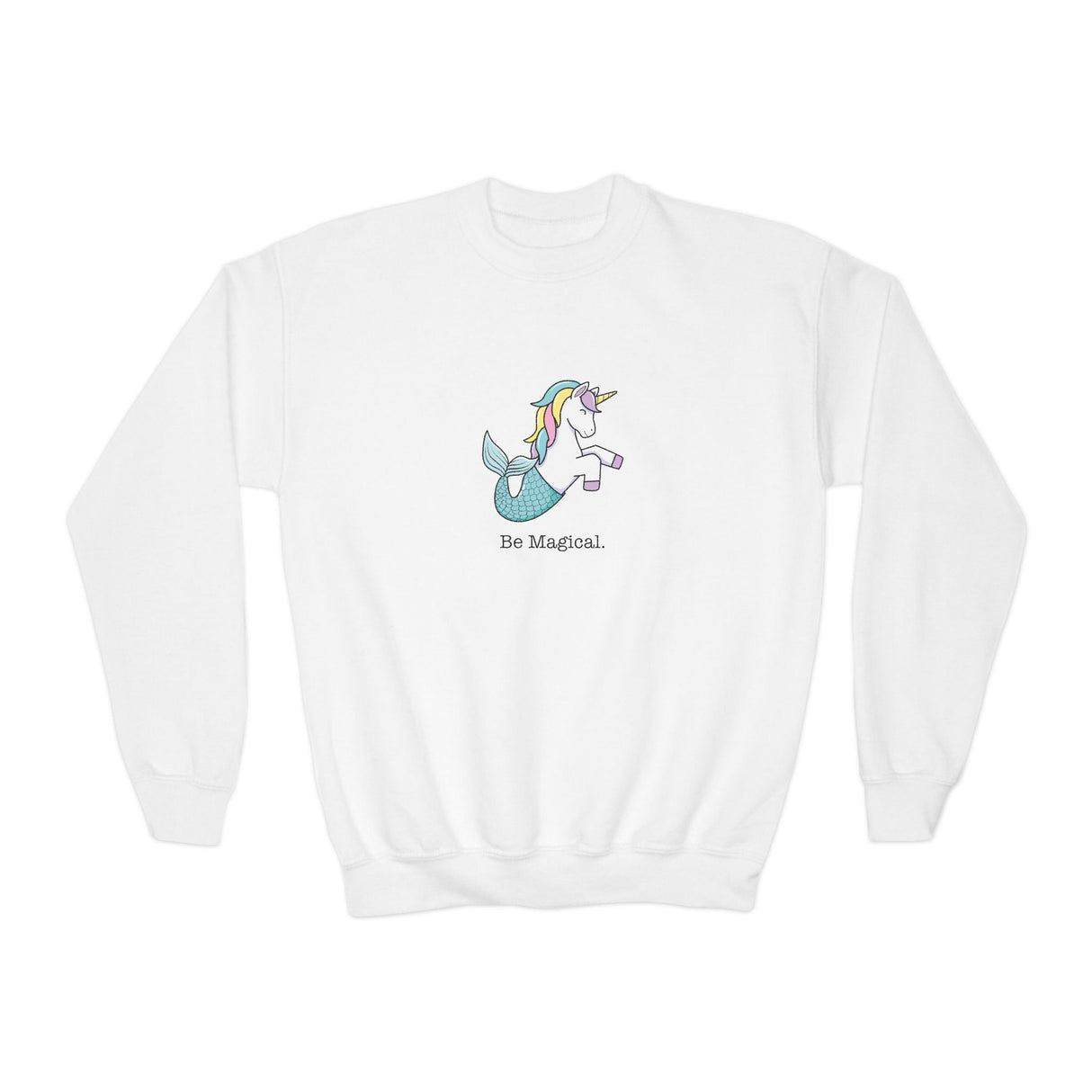Be Magical Mermaid Unicorn Sweatshirt – Cozy Kids’ Pullover