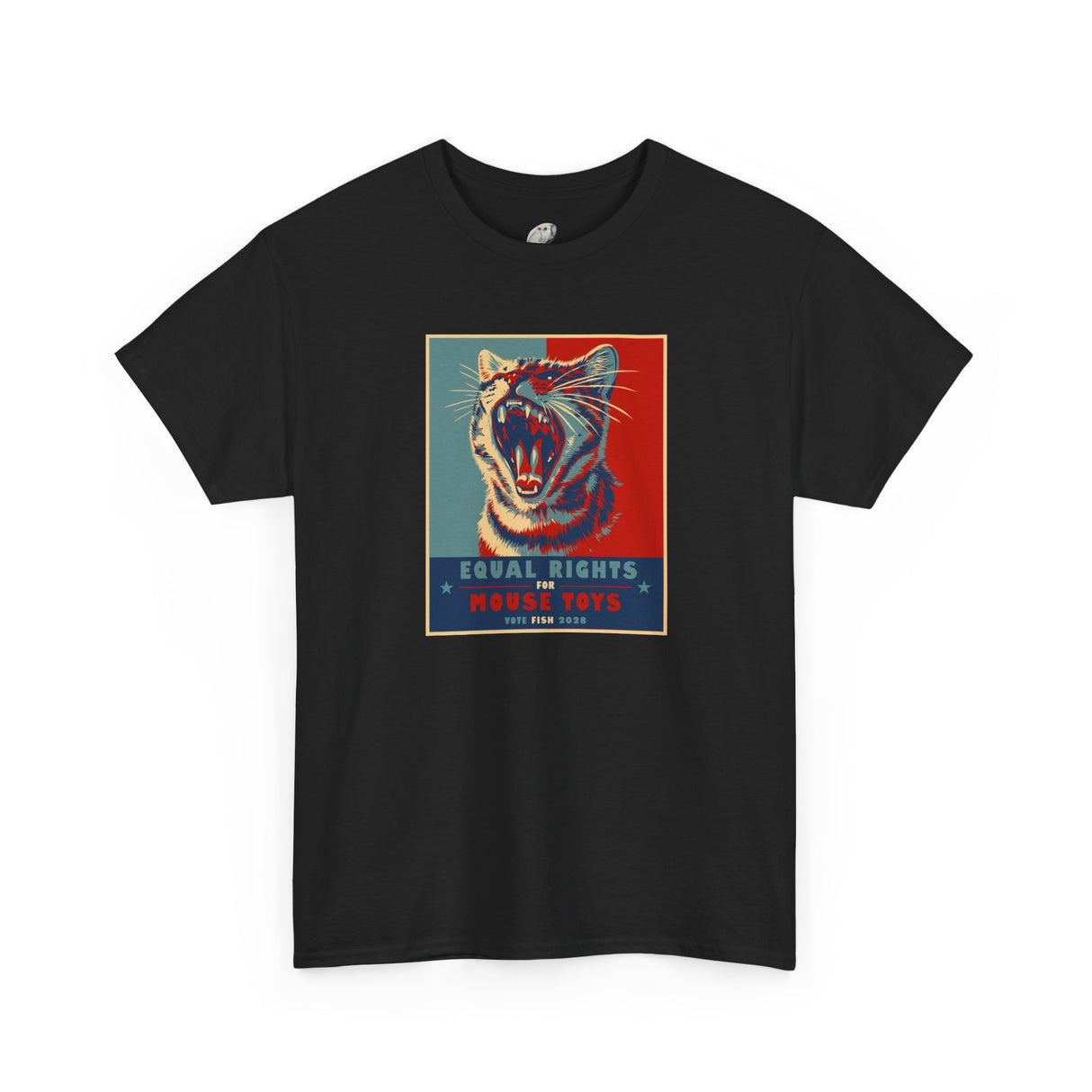 Vote Fish 2028 Flounder Tee — "Equal Rights for Mouse Toys" Funny Political Campaign T-Shirt