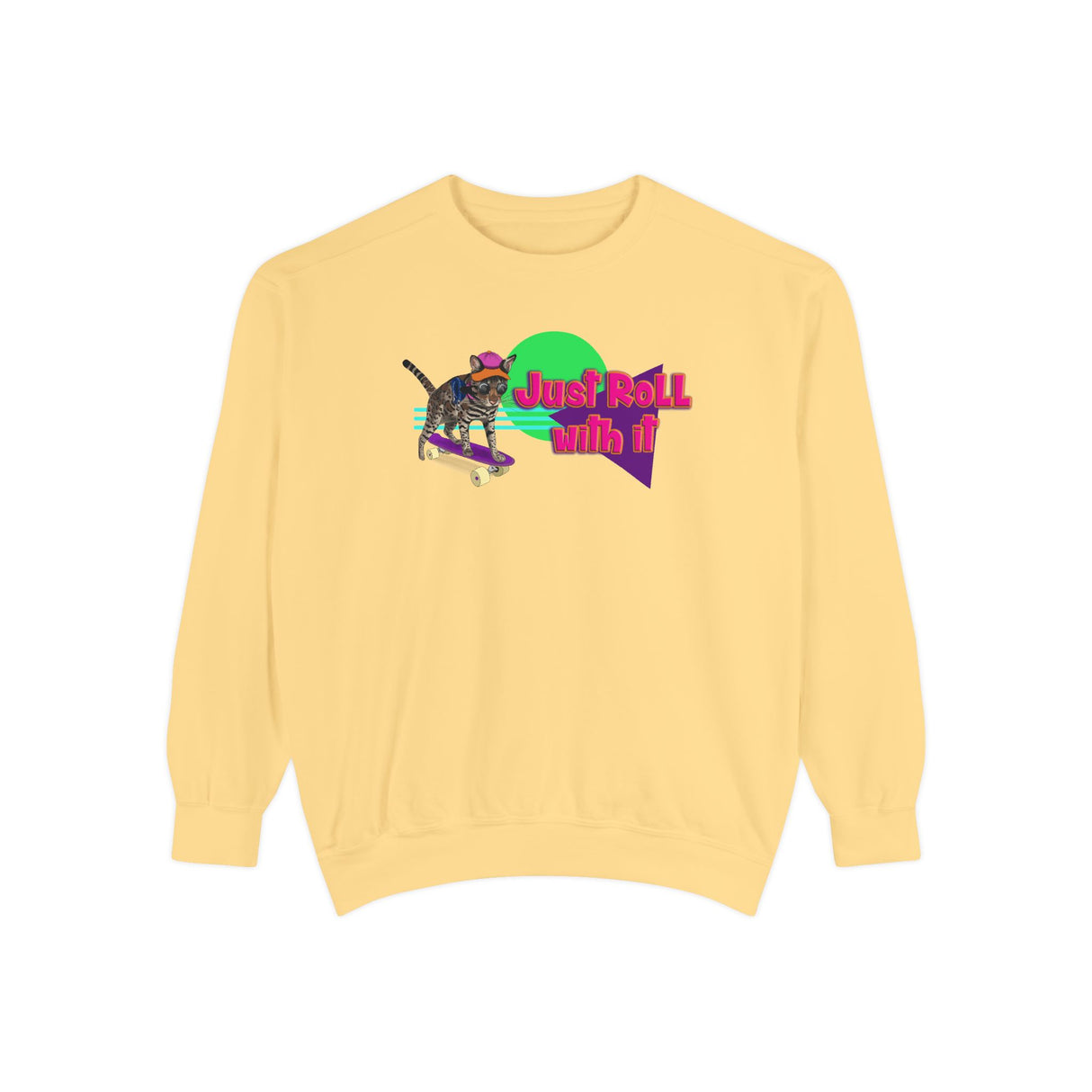 Sweatshirt - Just Roll with it Flounder the Purrmaid Design by Nina