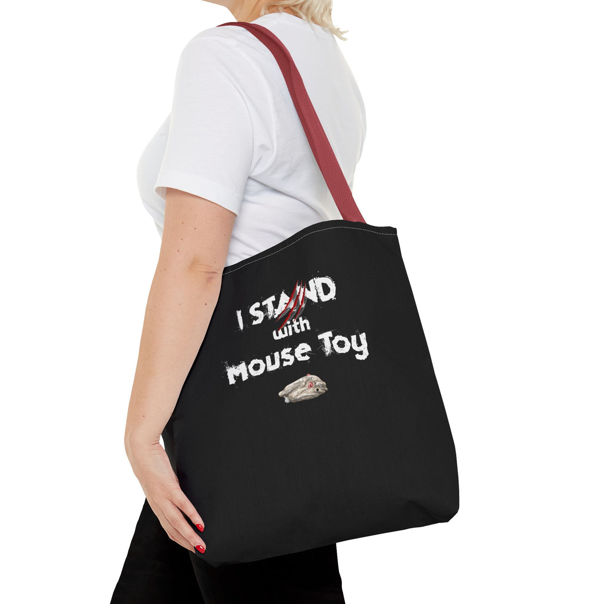 Mouse Toy Tote Bag - Hand Drawn Design by Nina
