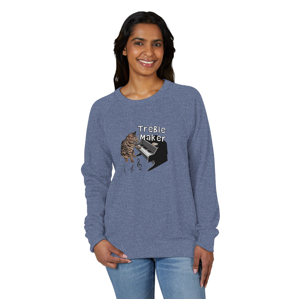 Raglan Sweatshirt Treble Maker Flounder the Purrmaid