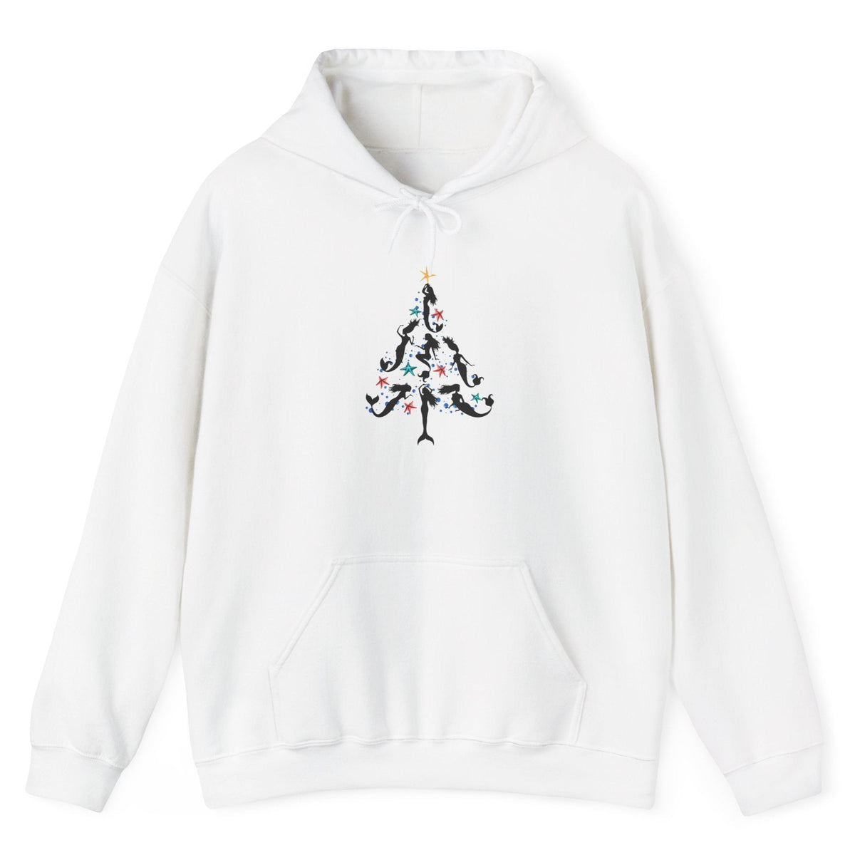 Mermaid Christmas Tree hoodie in white