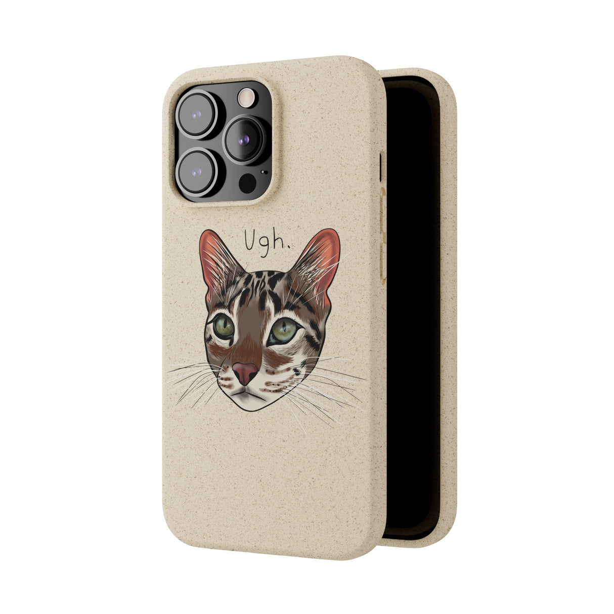 Flounder Cat UGH Biodegradable Phone Case – Eco-Friendly Protection with Personality