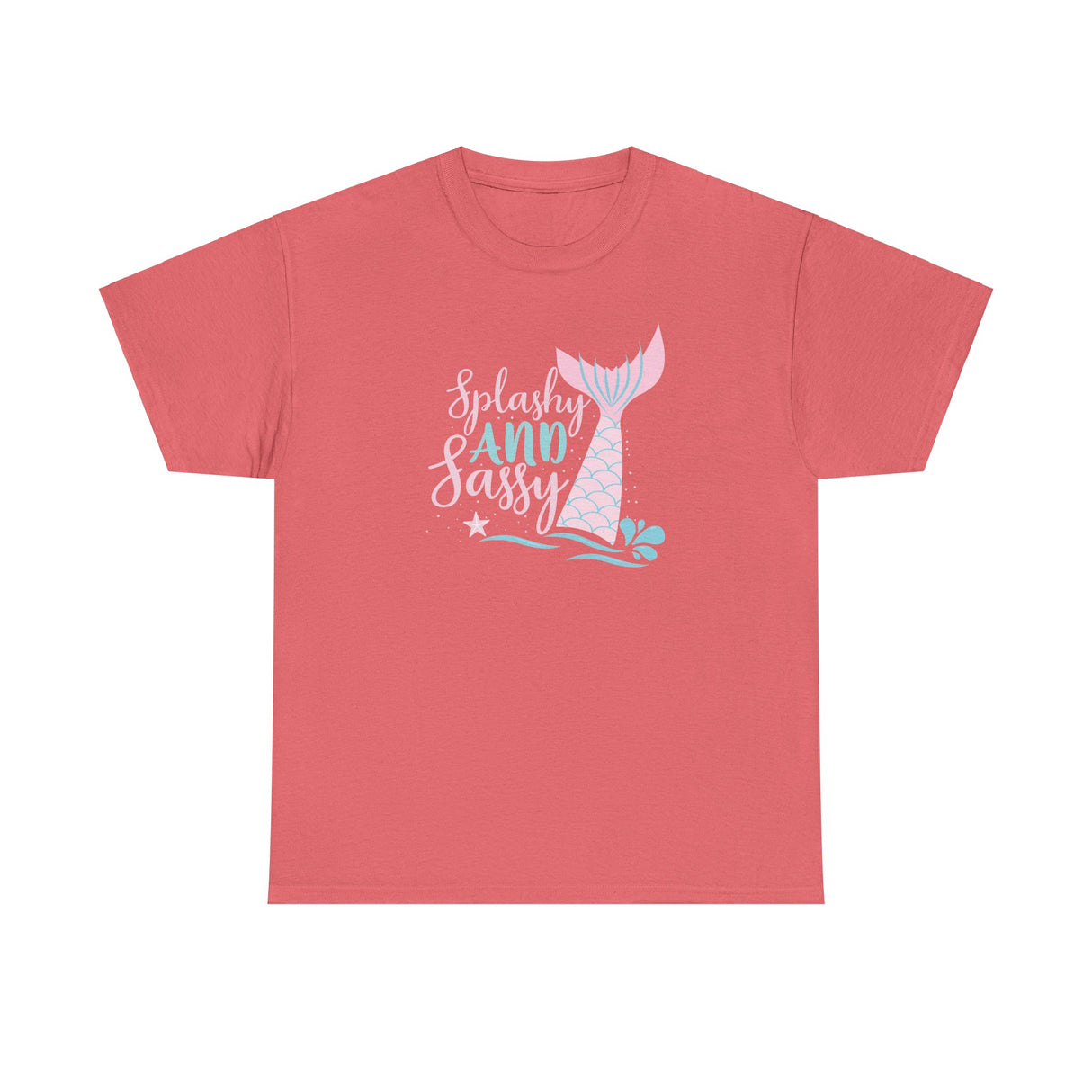 Mermaid Tee - Splashy and Sassy Unisex Heavy Cotton