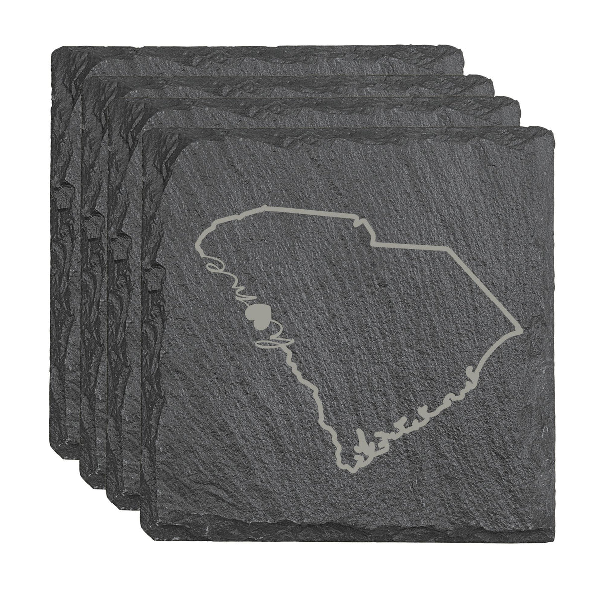 South Carolina Slate Coasters - Set of 4 - 17 design options
