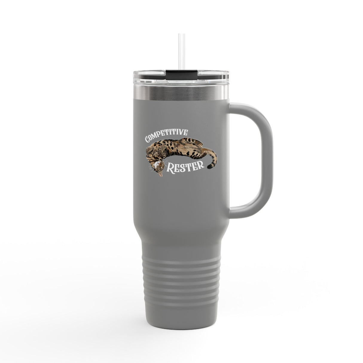 Insulated Travel Mug — "Competitive Rester" Flounder Design (40oz)