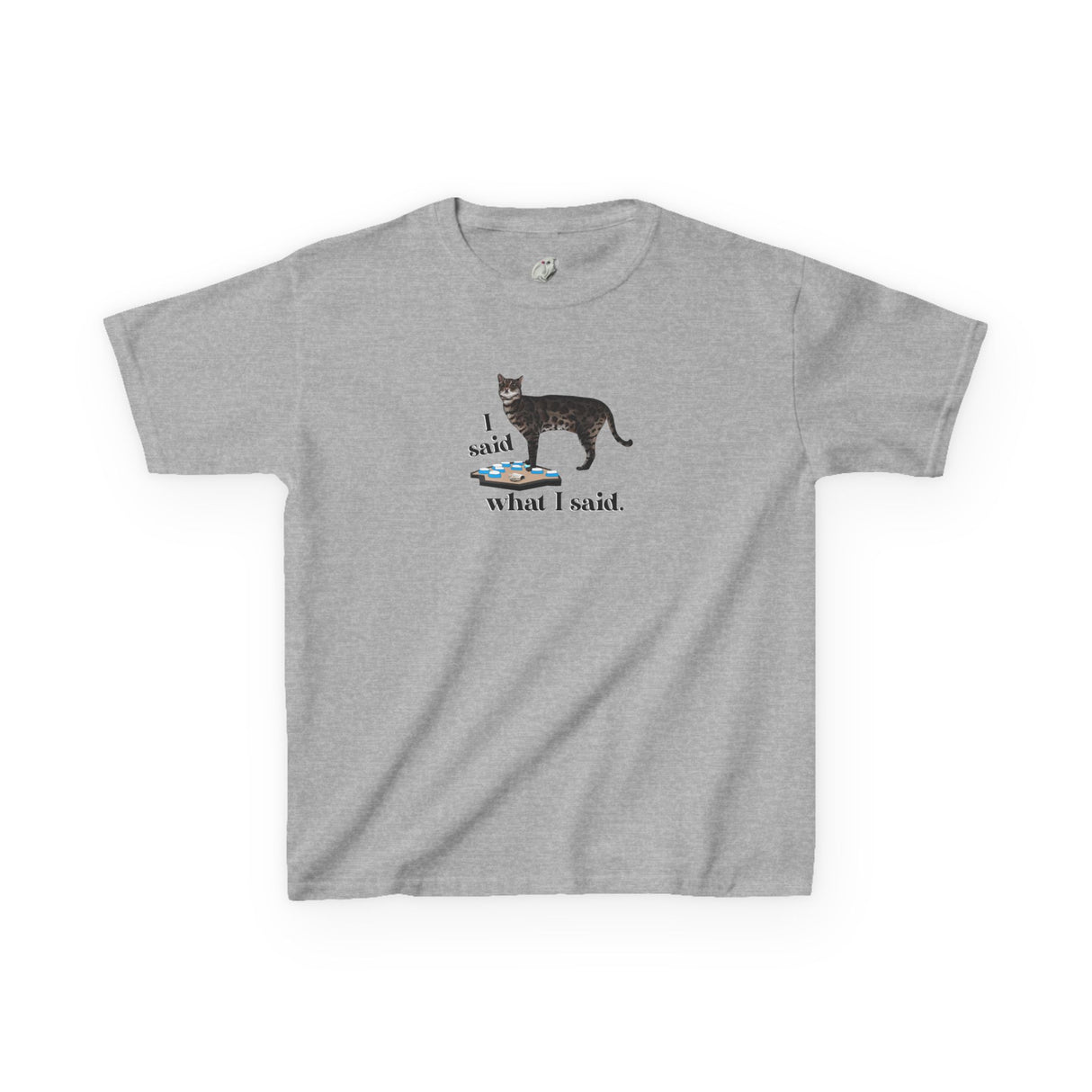 Kids Tee — "I Said What I Said" Flounder Talking Pet Buttons Design