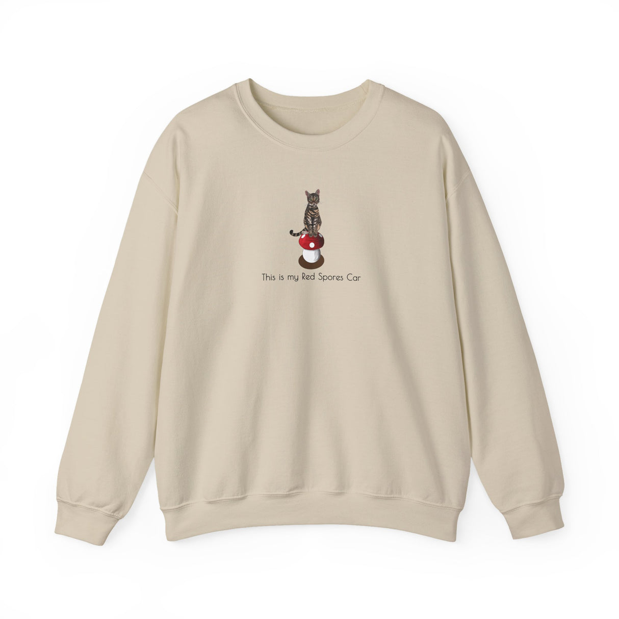 This is my Red Spores Car Unisex Heavy Blend™ Crewneck Sweatshirt featuring Flounder and Mouse Toy