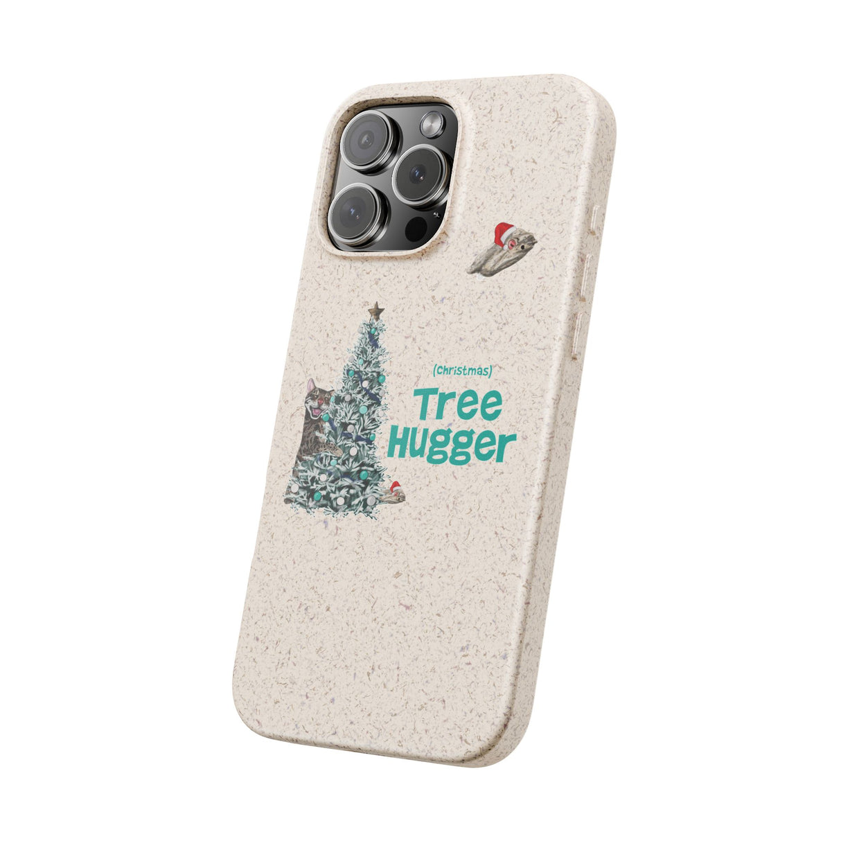 Phone Case with Christmas Tree Hugger Design
