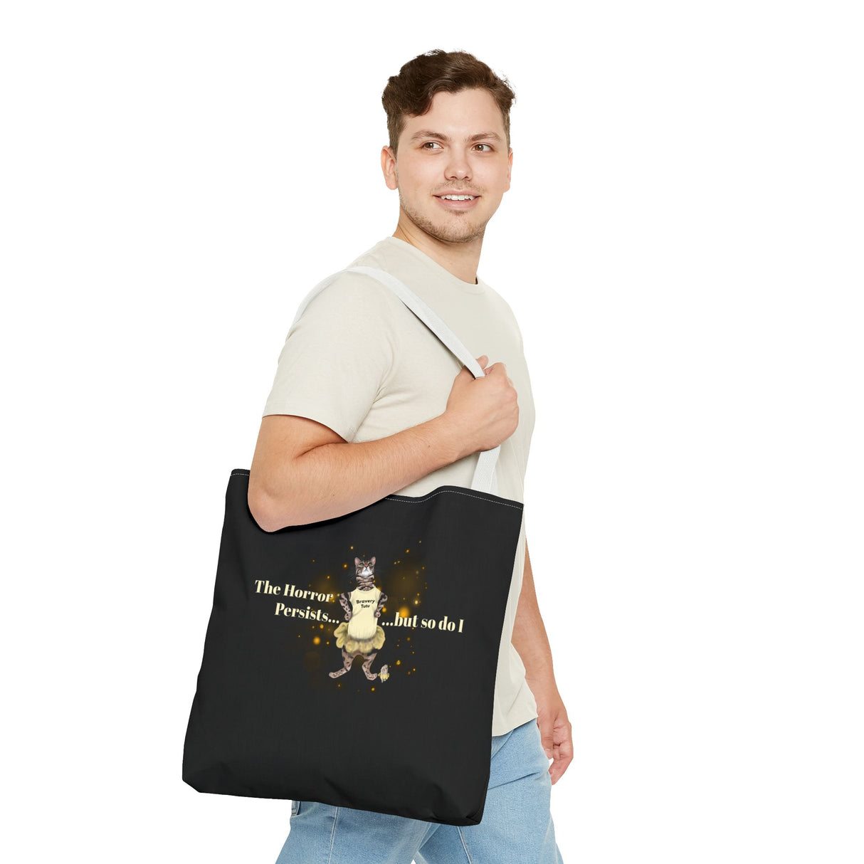 Tote Bag - Bravery Tutu Design with Flounder the Purrmaid and Mouse Toy