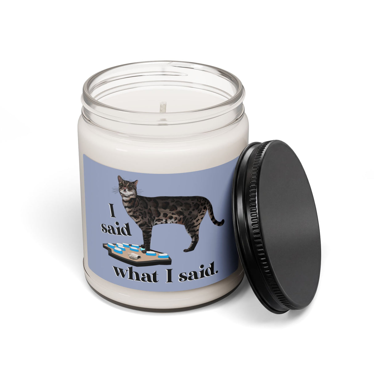 "I Said What I Said" Flounder Pet-Button Soy Candle — 9oz Scented Candle