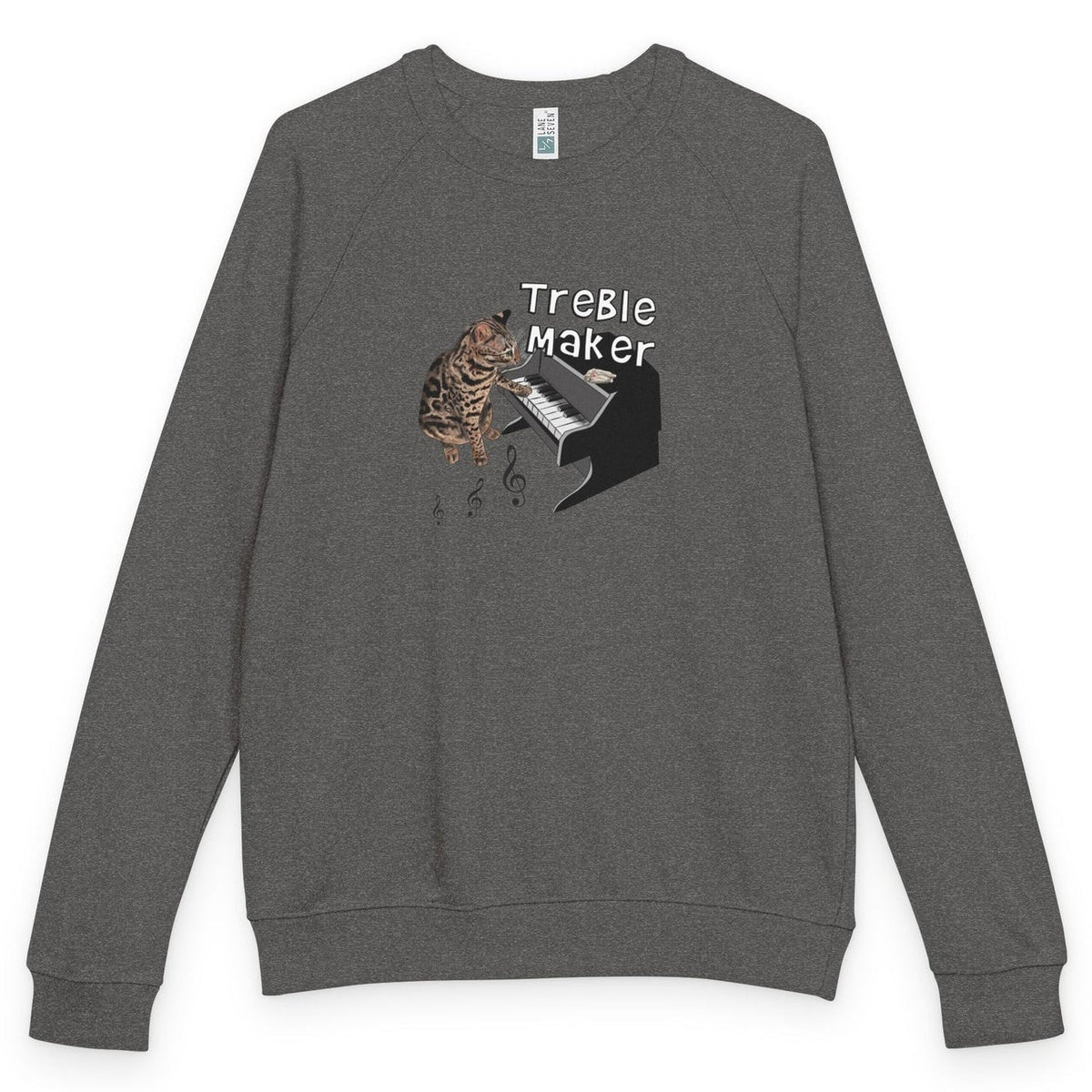 Treble Maker Flounder raglan sweatshirt - Charcoal Heather