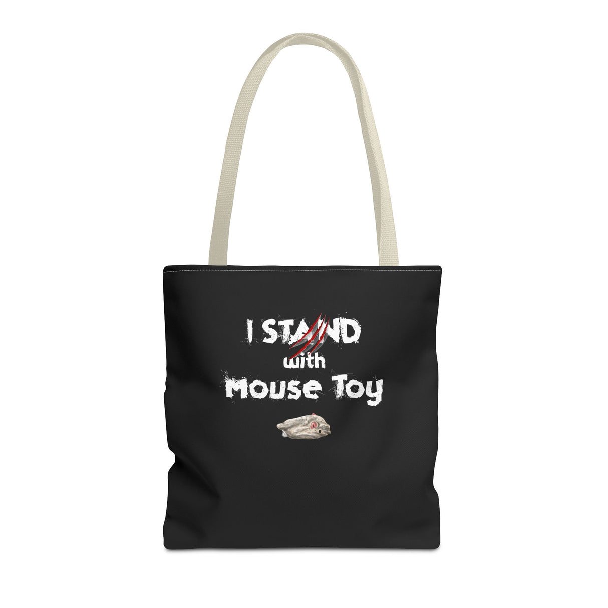 Mouse Toy Tote Bag - Hand Drawn Design by Nina