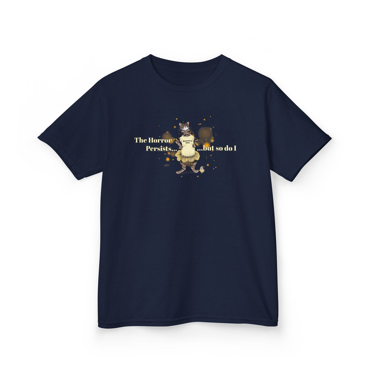 Kids Heavy Cotton™ Tee - Bravery Tutu design featuring Flounder with Mouse Toy by her side