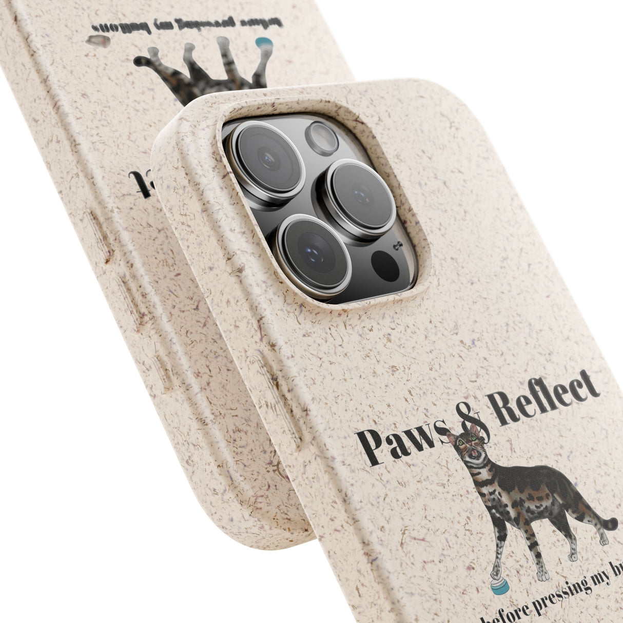Phone Case - Paws and Reflect Biodegradable Case featuring Flounder the Purrmaid by Nina