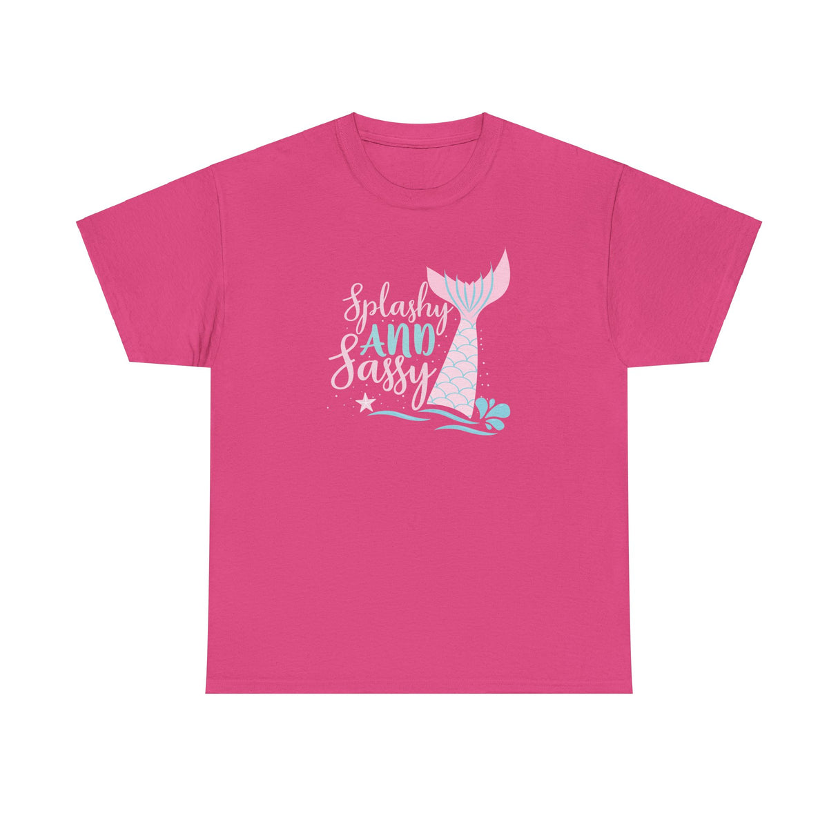 Mermaid Tee - Splashy and Sassy Unisex Heavy Cotton