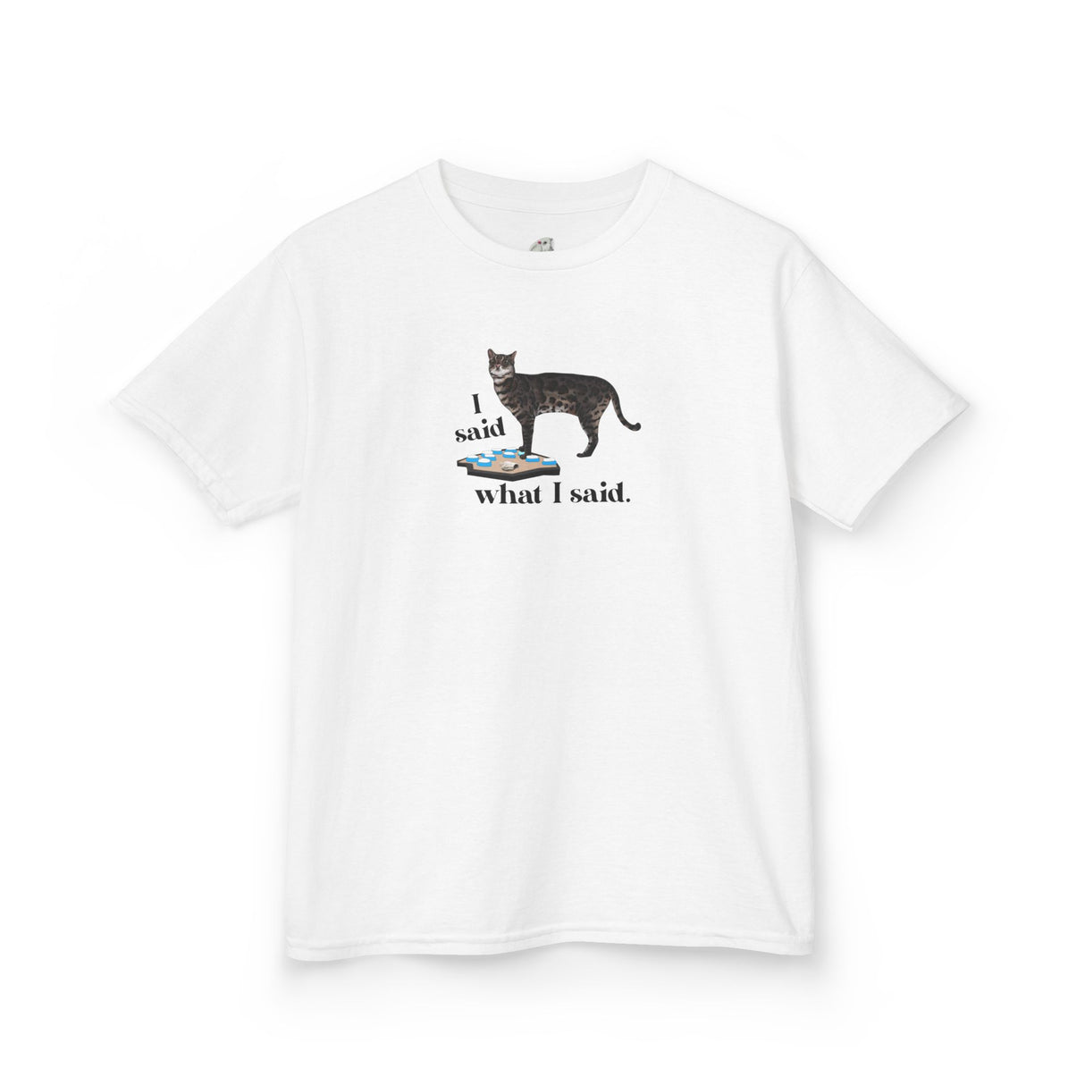 Kids Tee — "I Said What I Said" Flounder Talking Pet Buttons Design