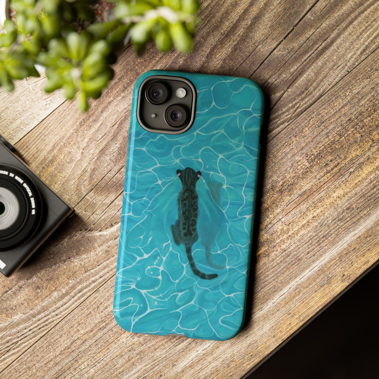 Phone Cases Purrmaid Painting featuring Flounder