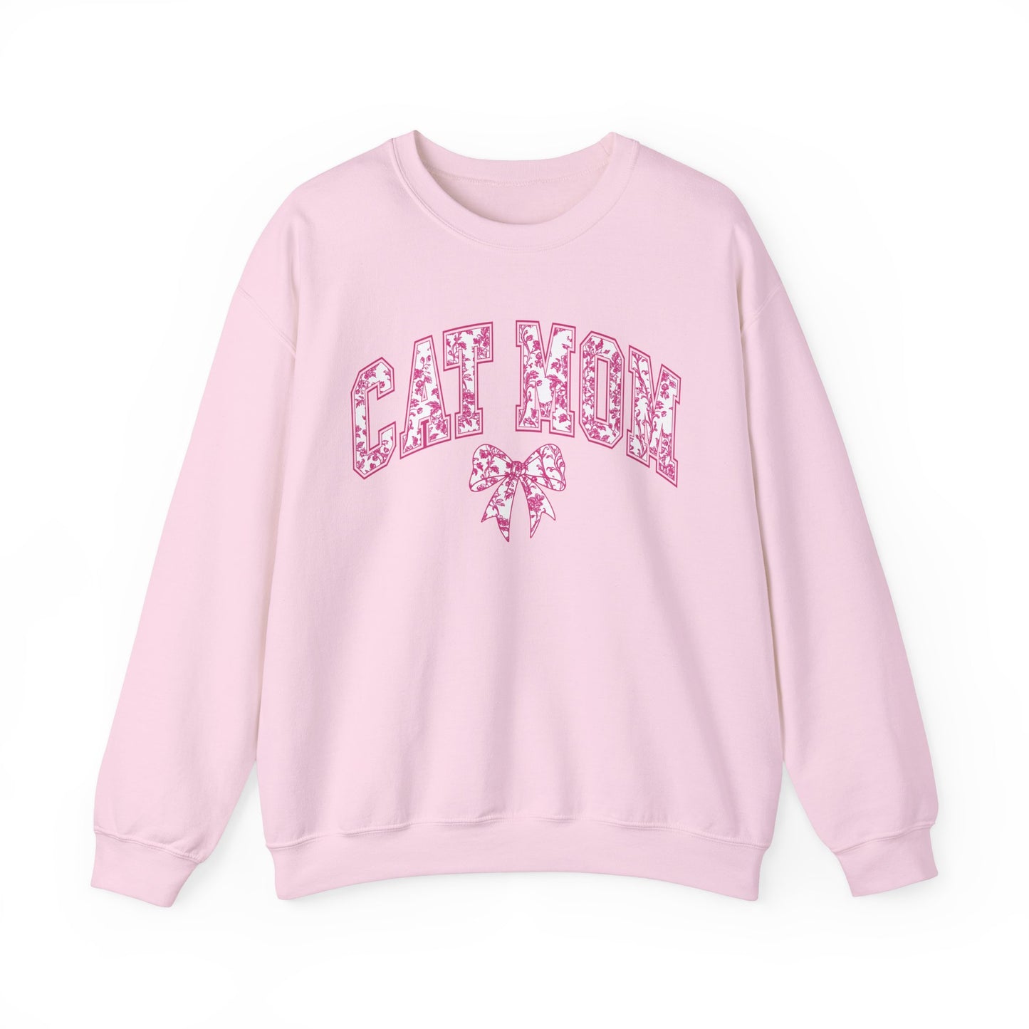 Pink Coquette Cat Mom Crewneck Sweatshirt