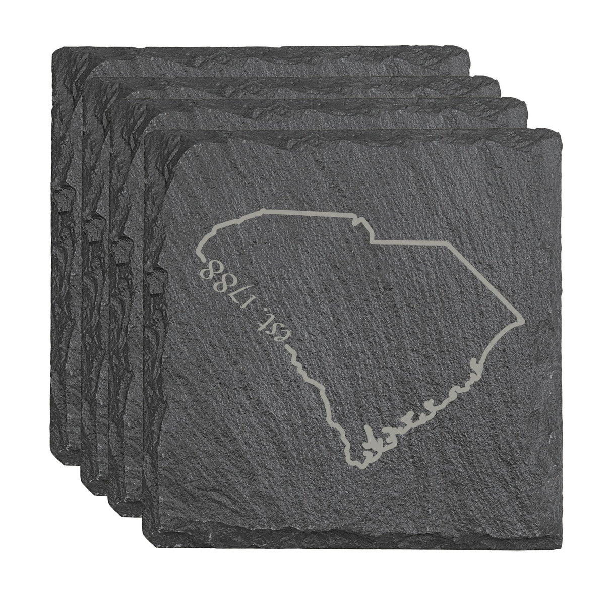 South Carolina Slate Coasters - Set of 4 - 17 design options