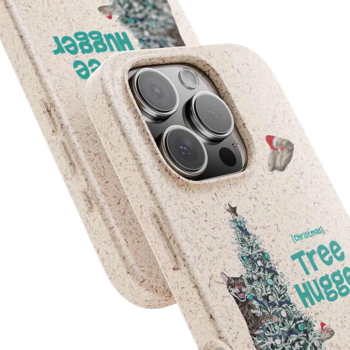 Phone Case with Christmas Tree Hugger Design