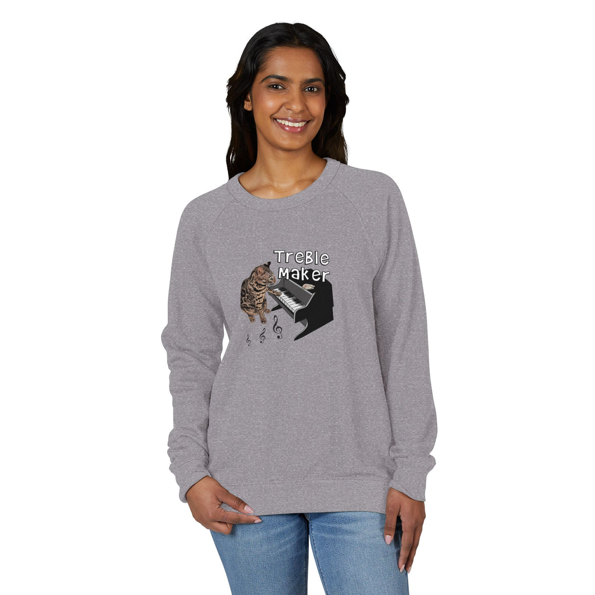 Raglan Sweatshirt Treble Maker Flounder the Purrmaid