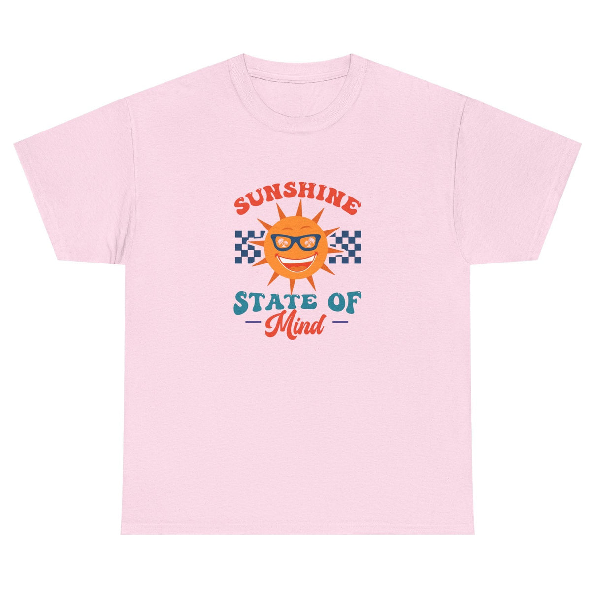 Sunshine State of Mind cotton tee in light pink