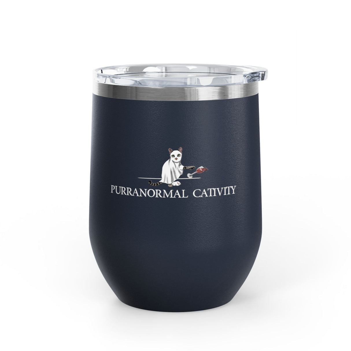 Wine Tumbler - Purranormal Cativity Design - 12oz