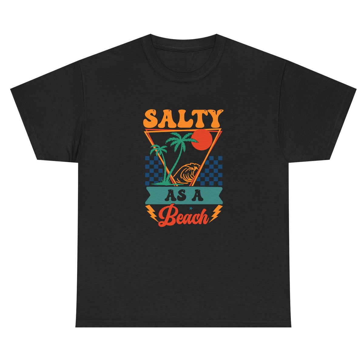 Salty As a Beach cotton tee in black
