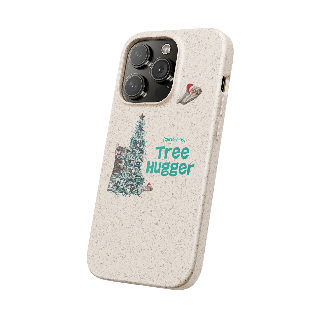 Phone Case with Christmas Tree Hugger Design