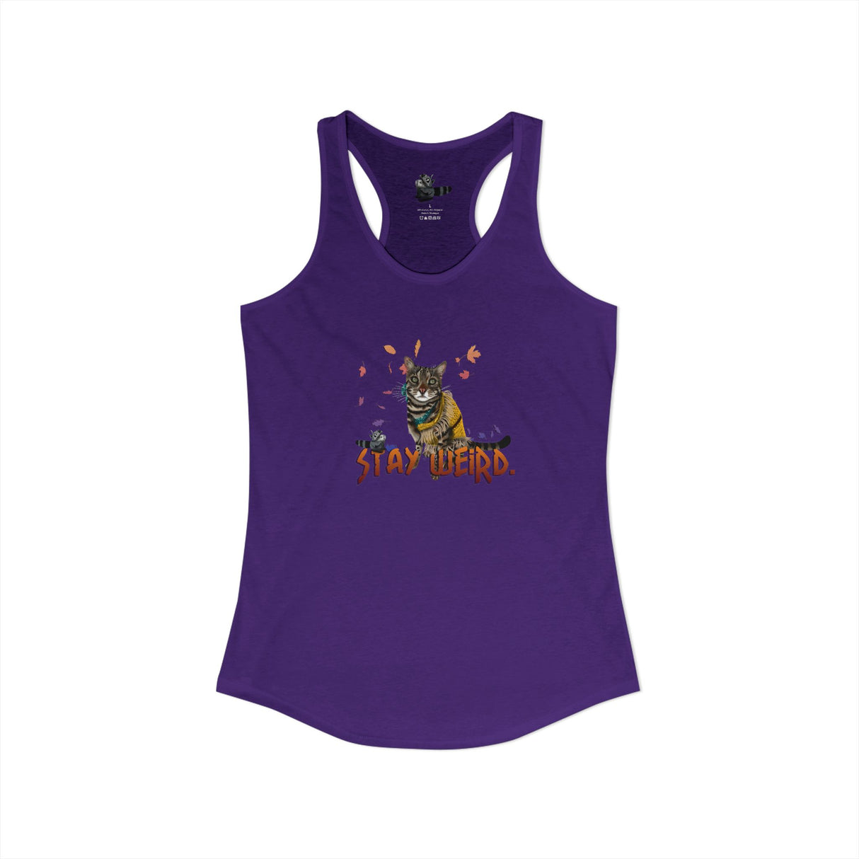 Stay Weird Flocahontas & Mouse Toy Racerback Tank