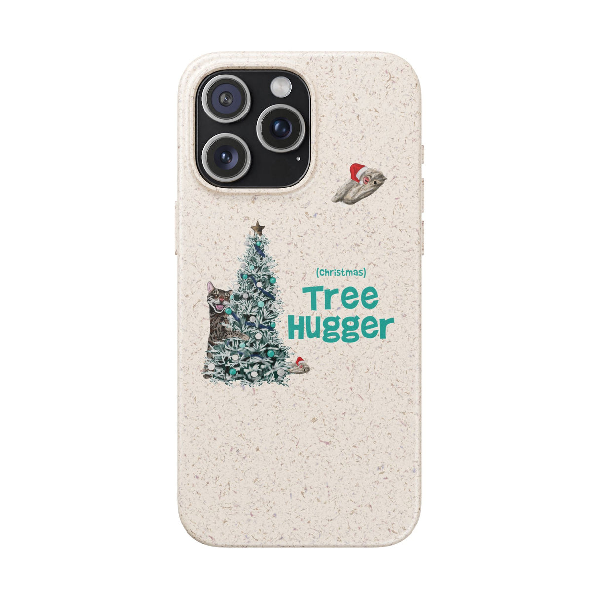 Phone Case with Christmas Tree Hugger Design