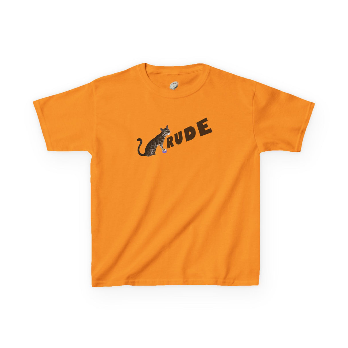 Kids "RUDE" Flounder T-Shirt — Flounder the Purrmaid Eye Roll Tee