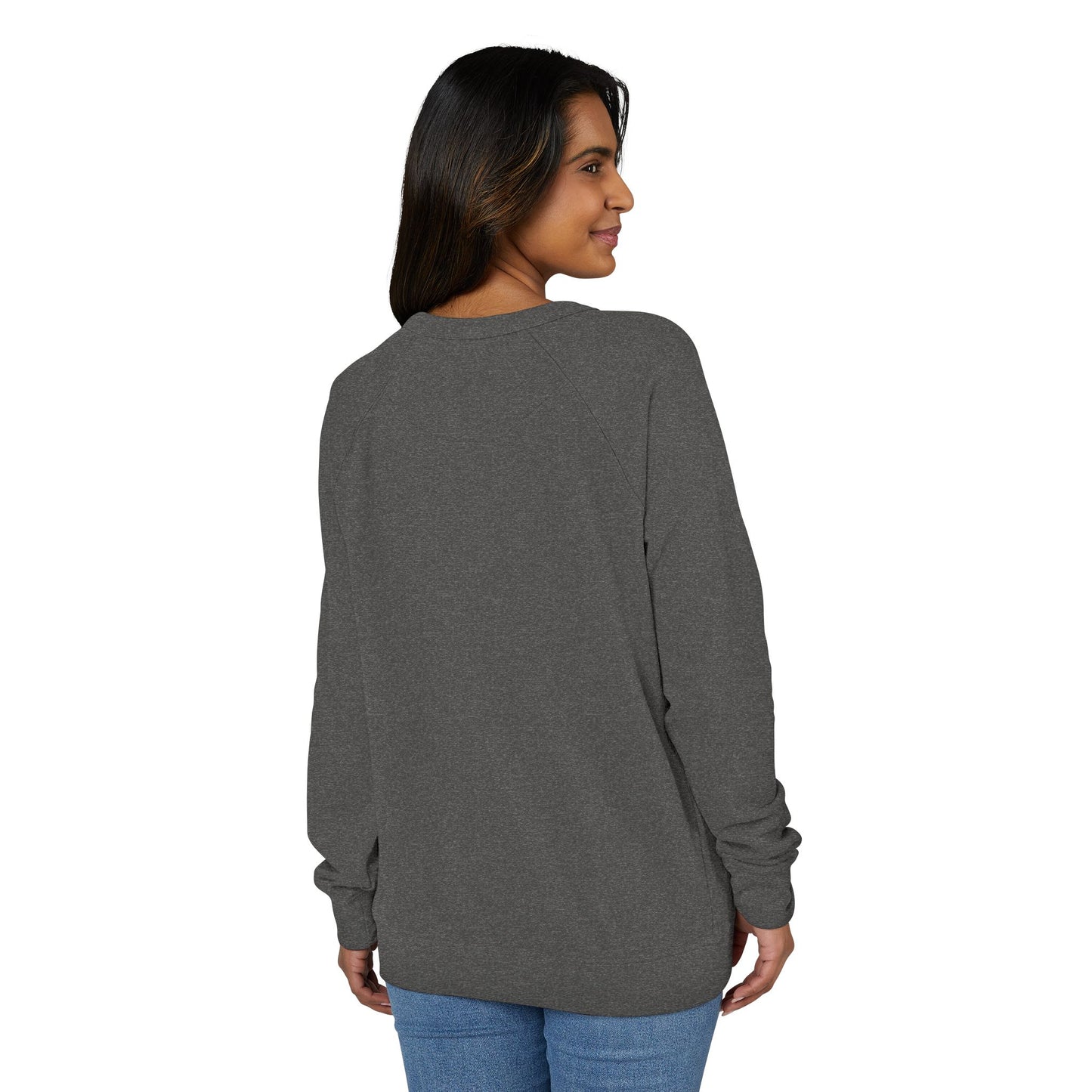 Raglan Crewneck Sweatshirt - Fish at Heart Flounder Purrmaid Inspired Design