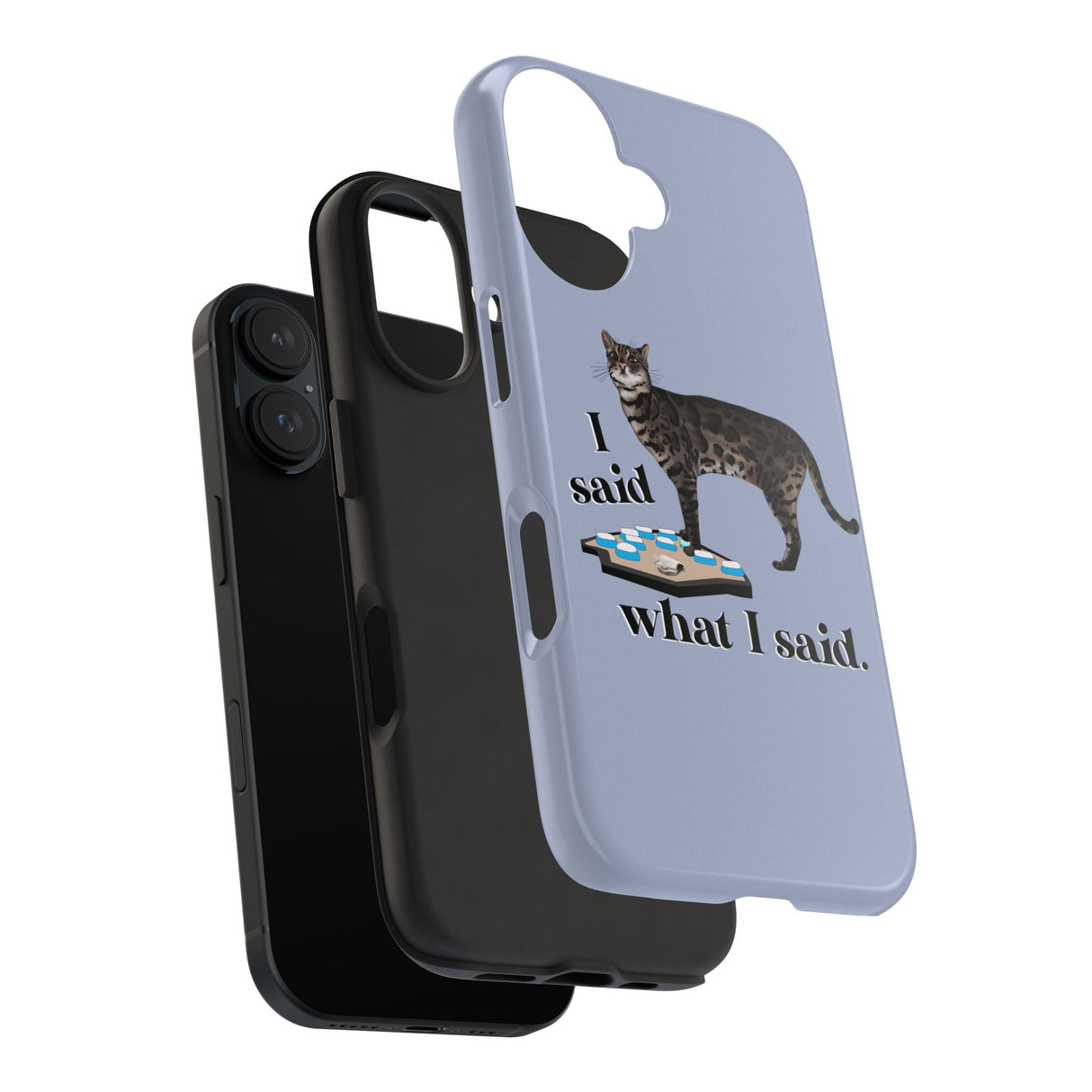 I Said What I Said Flounder Phone Case — Talking Pet Buttons Design