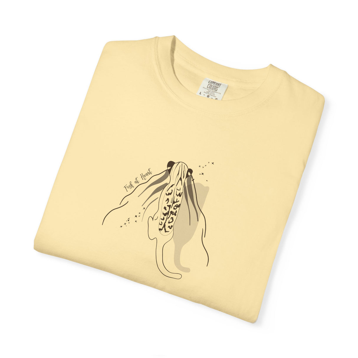 T-Shirt - Fish at Heart with Flounder the Purrmaid Design