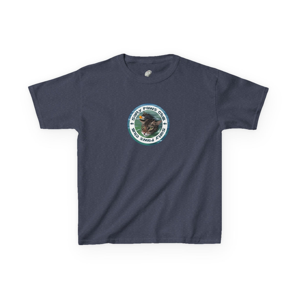 Kids Tee — "Salty Paws Club" Purrmaid Flounder & Life‑Vest Mouse Toy