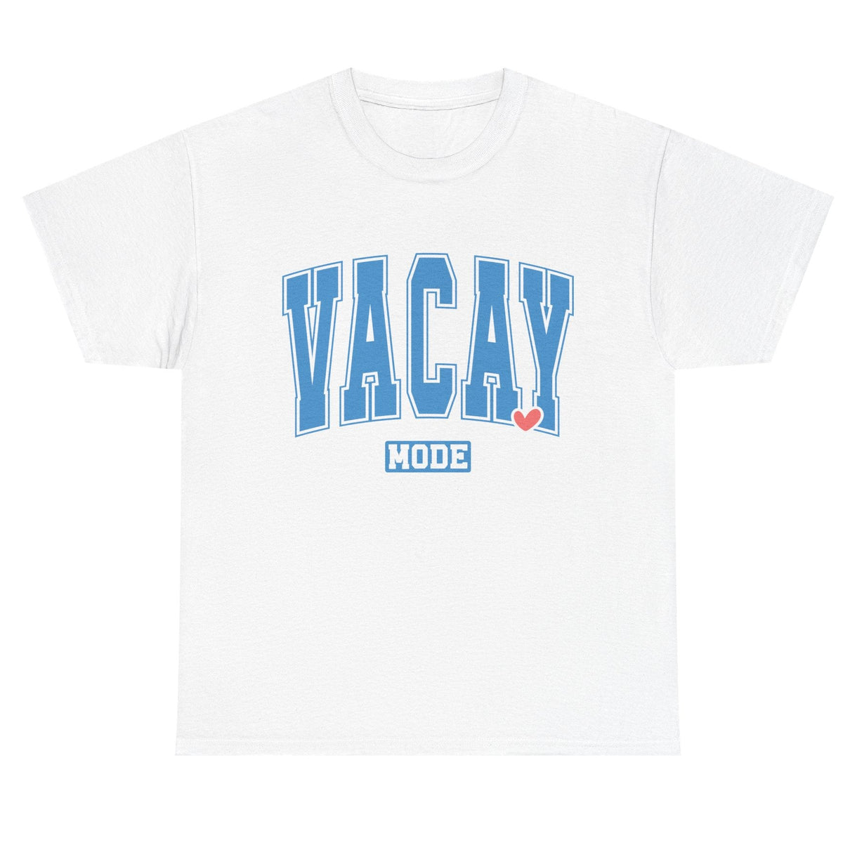 Vacay Mode cotton tee in white