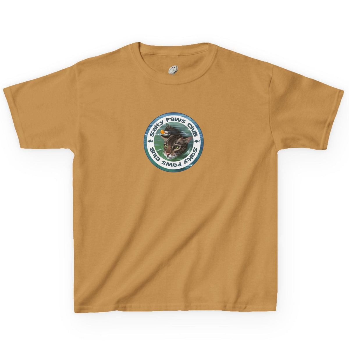 Kids Tee - "Salty Paws Club" Purrmaid Flounder & Life‑Vest Mouse Toy, additional product photo 1