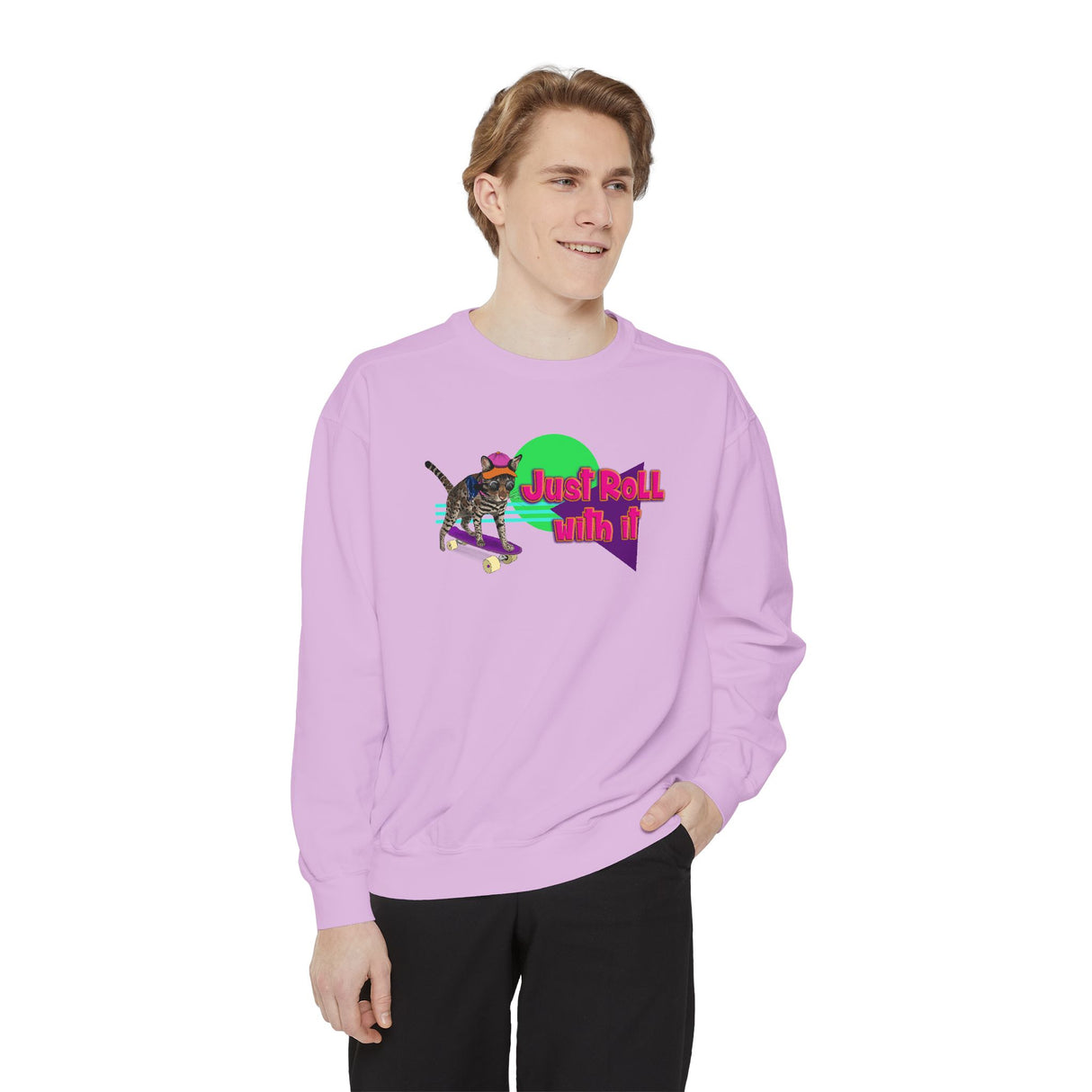 Sweatshirt - Just Roll with it Flounder the Purrmaid Design by Nina
